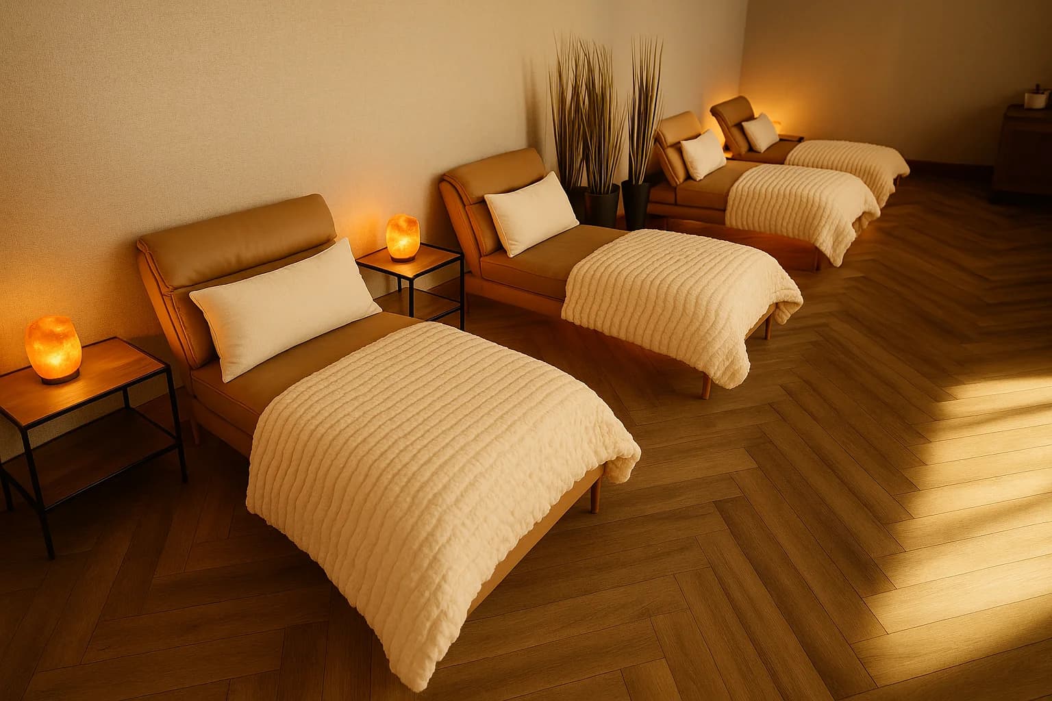 Red light therapy healing lounge