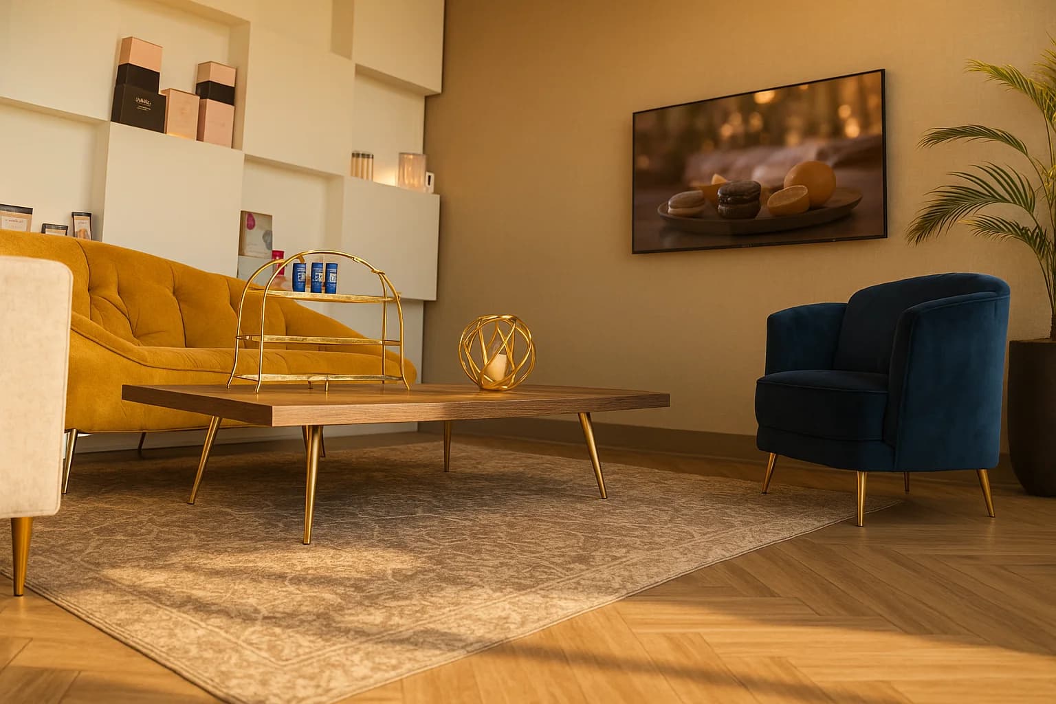 Bright modern lounge seating