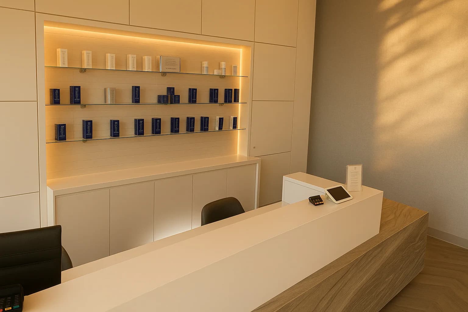 Product display at reception