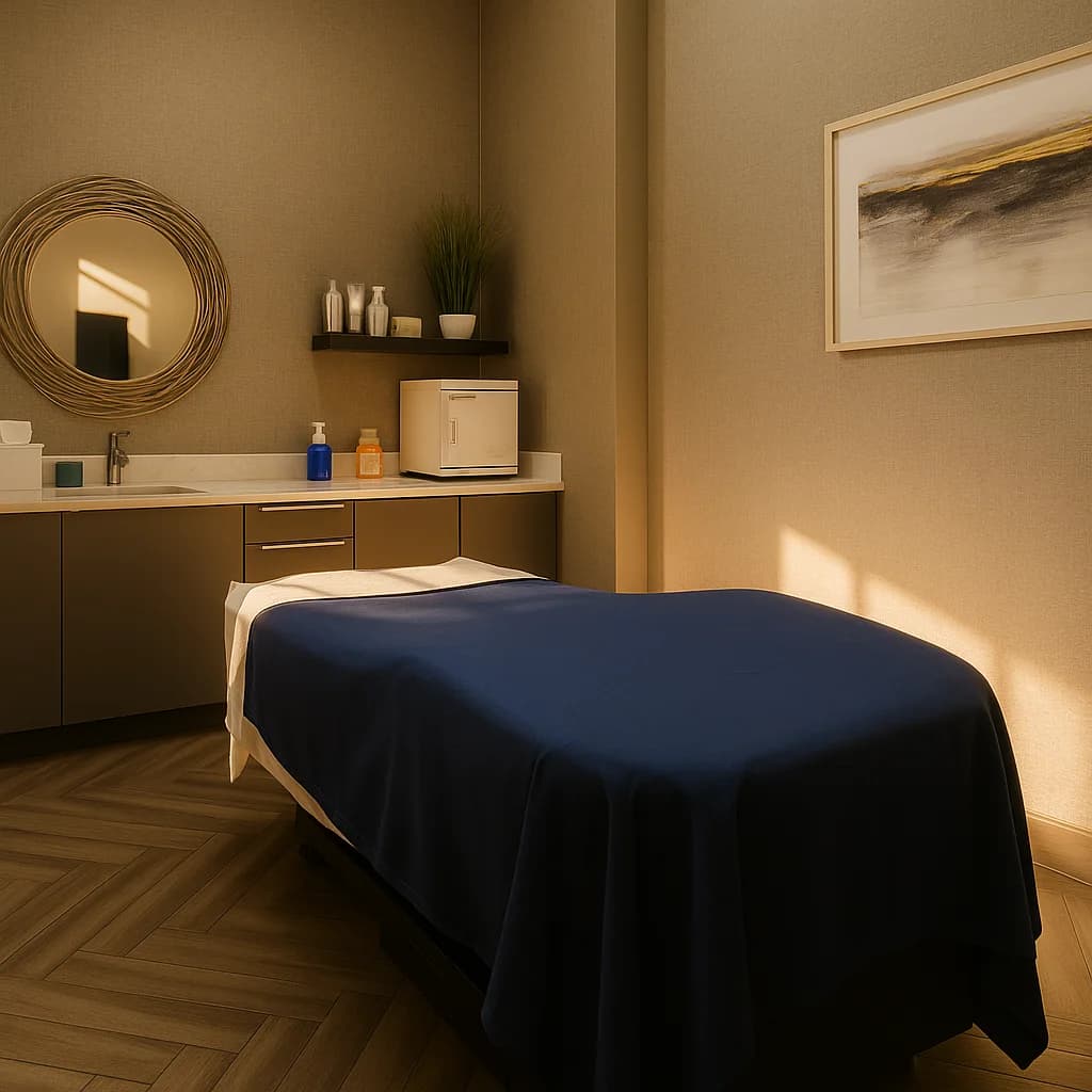 Treatment room with modern decor