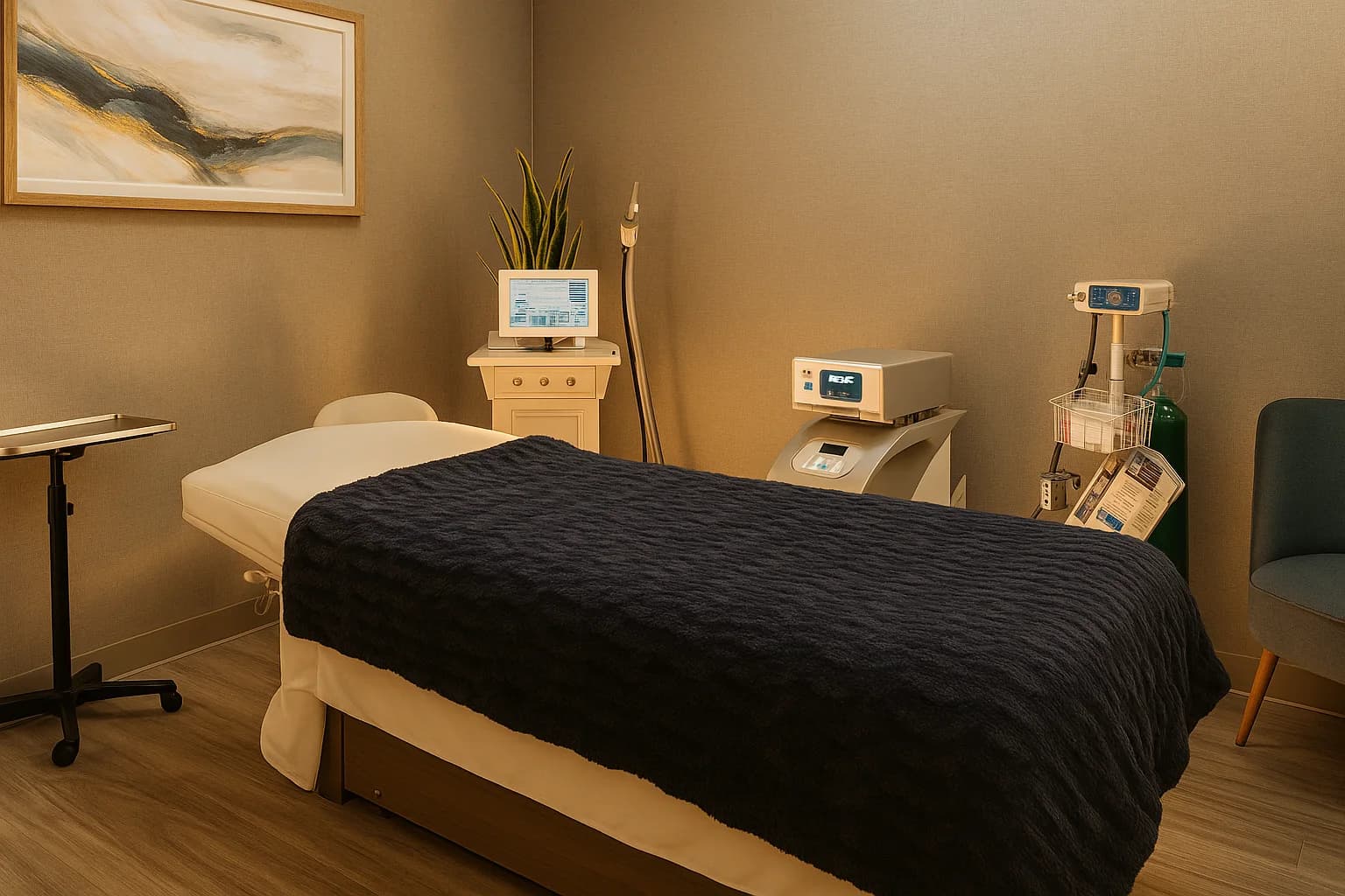 Relaxing treatment room