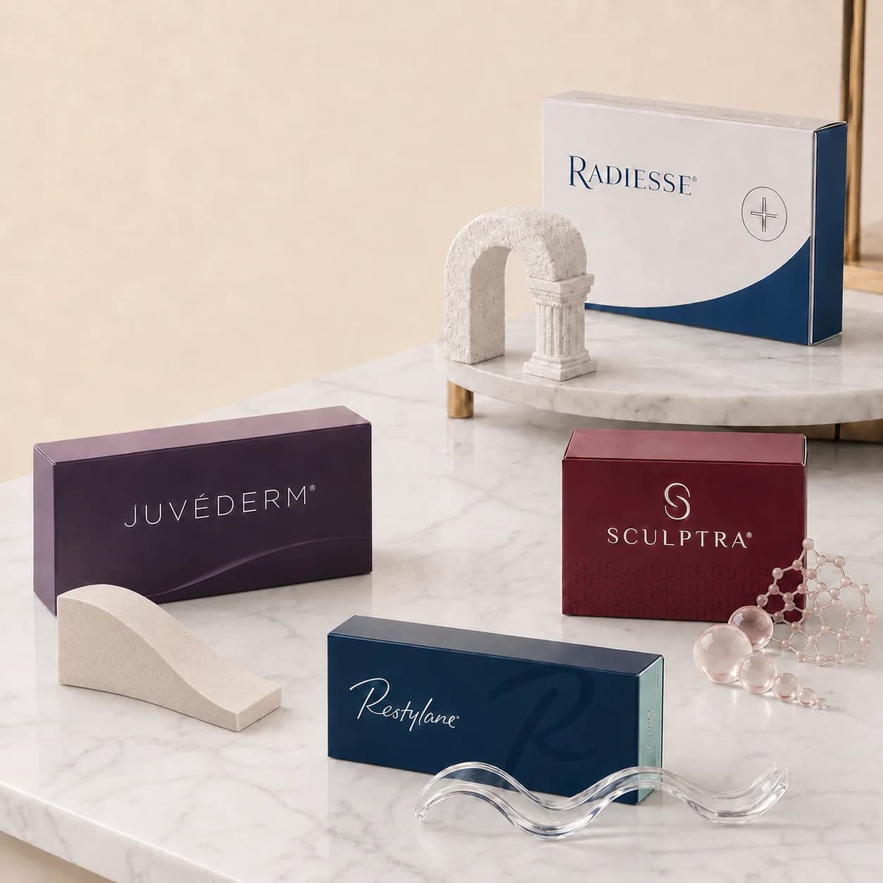 Radiesse and Sculptra collagen-stimulating fillers